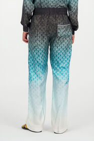 RC Monogram Print Silk Trousers ENDLESS SKY WNT266-4QS05