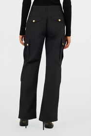 JC Black Cargo Trousers With Gold Buttons JC Black Cargo Trousers With Gold Buttons BLACK VFT152-VF231