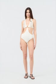 RC One-Piece with Luminous Jaguar Motif IVORY SOW00D-4G002
