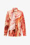 RC Plumange Print Silk Shirt RC Plumange Print Silk Shirt Orange SWT704-4QL71