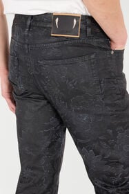 RC Jeans Con Motivo Floreale E Scoloriture Nero VNJ201-VT035