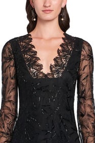 RC Black layered lace gown Black HQR192-RP061