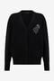 RC Cardigan noir avec Monogram Mirror Snake RC Cardigan noir avec Monogram Mirror Snake NERO VKM908-MQ013