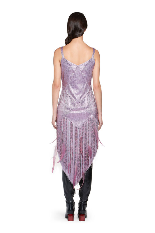 RC Fringed light amethyst evening dress RC Fringed light amethyst evening dress Purple HWR122-SE001