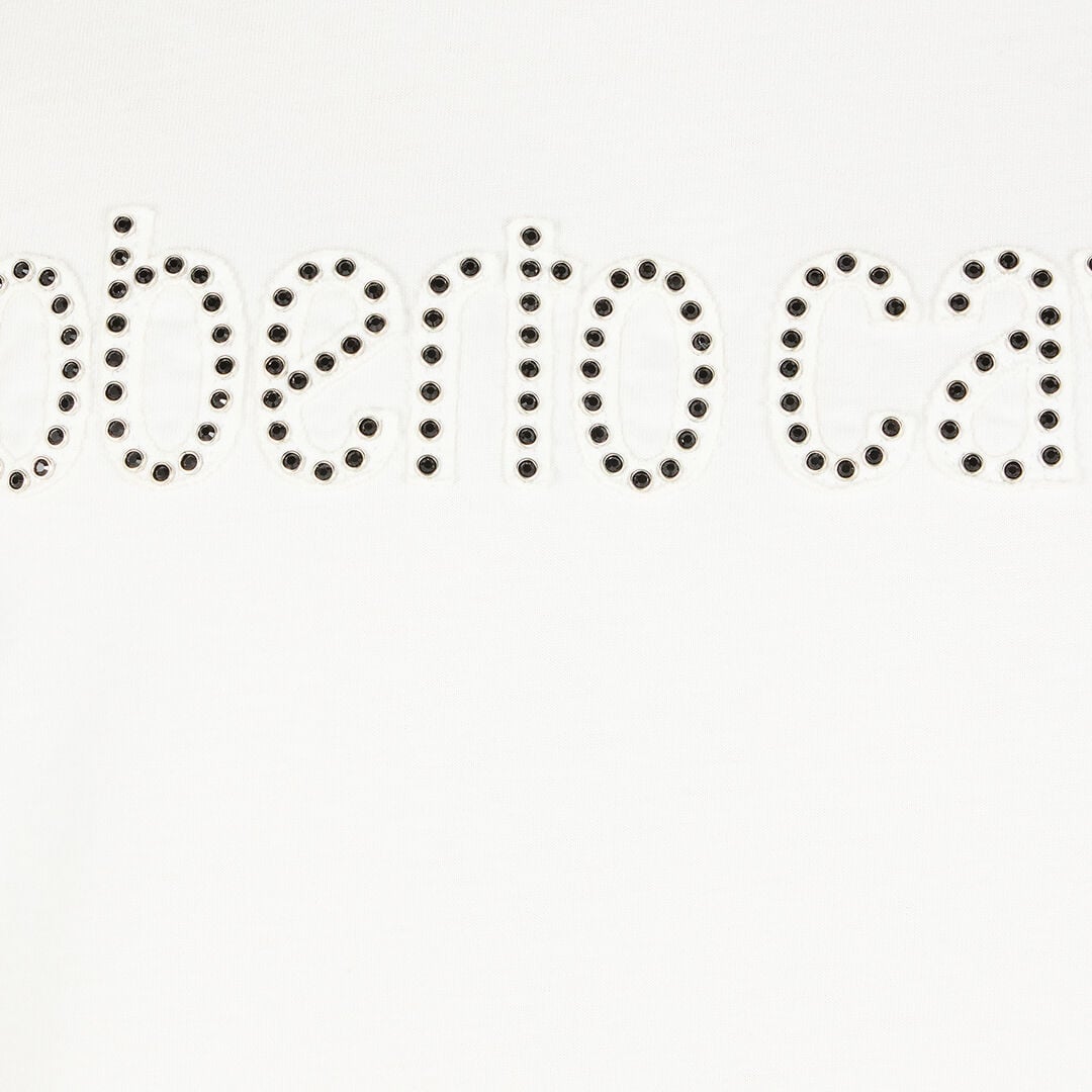 RC T-Shirt With Logo And Mini Studs White URT61I-JD060