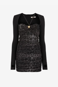 RC Leopard-print dress Black QKT105-JE019