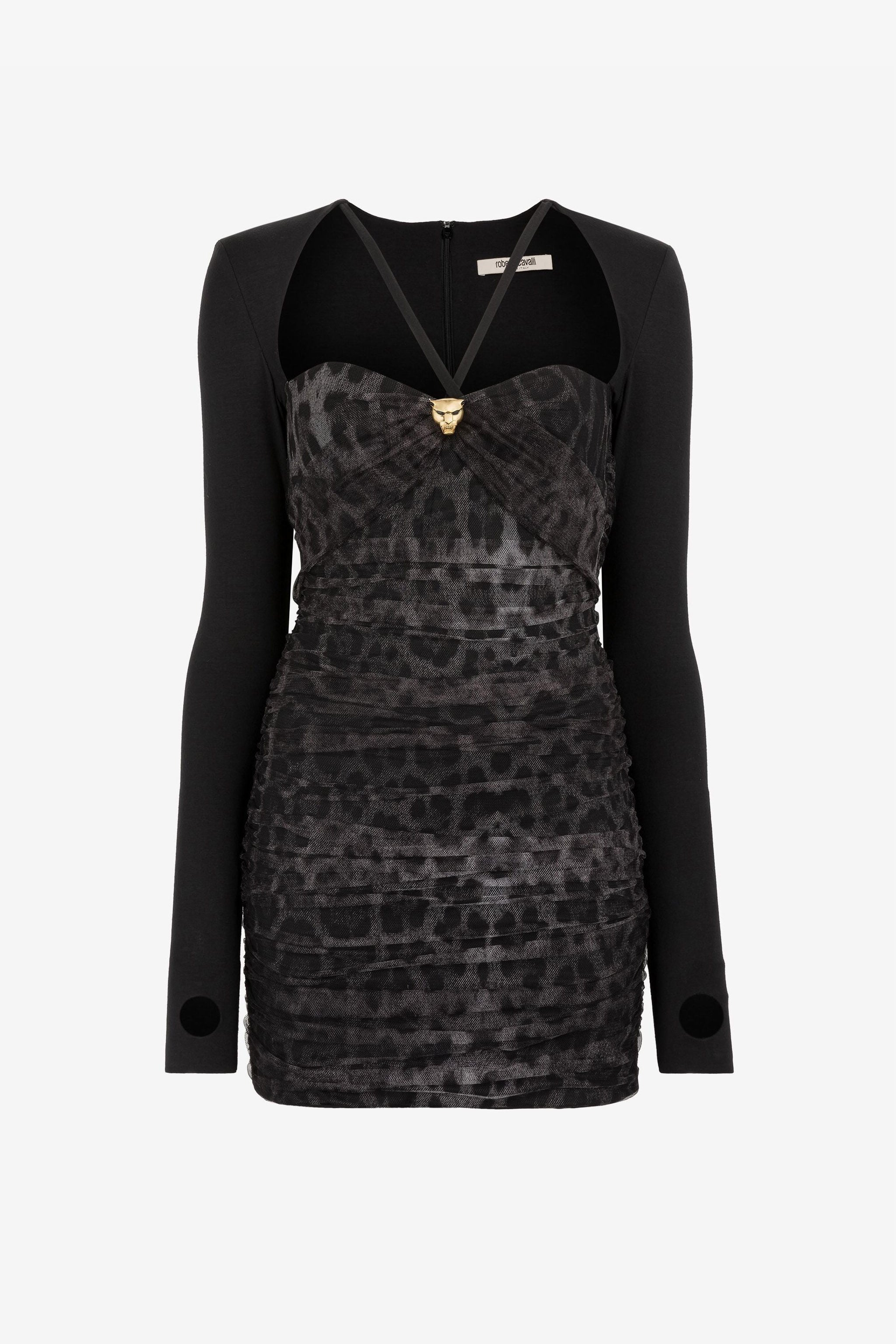 RC Leopard-print dress RC Leopard-print dress Black QKT105-JE019