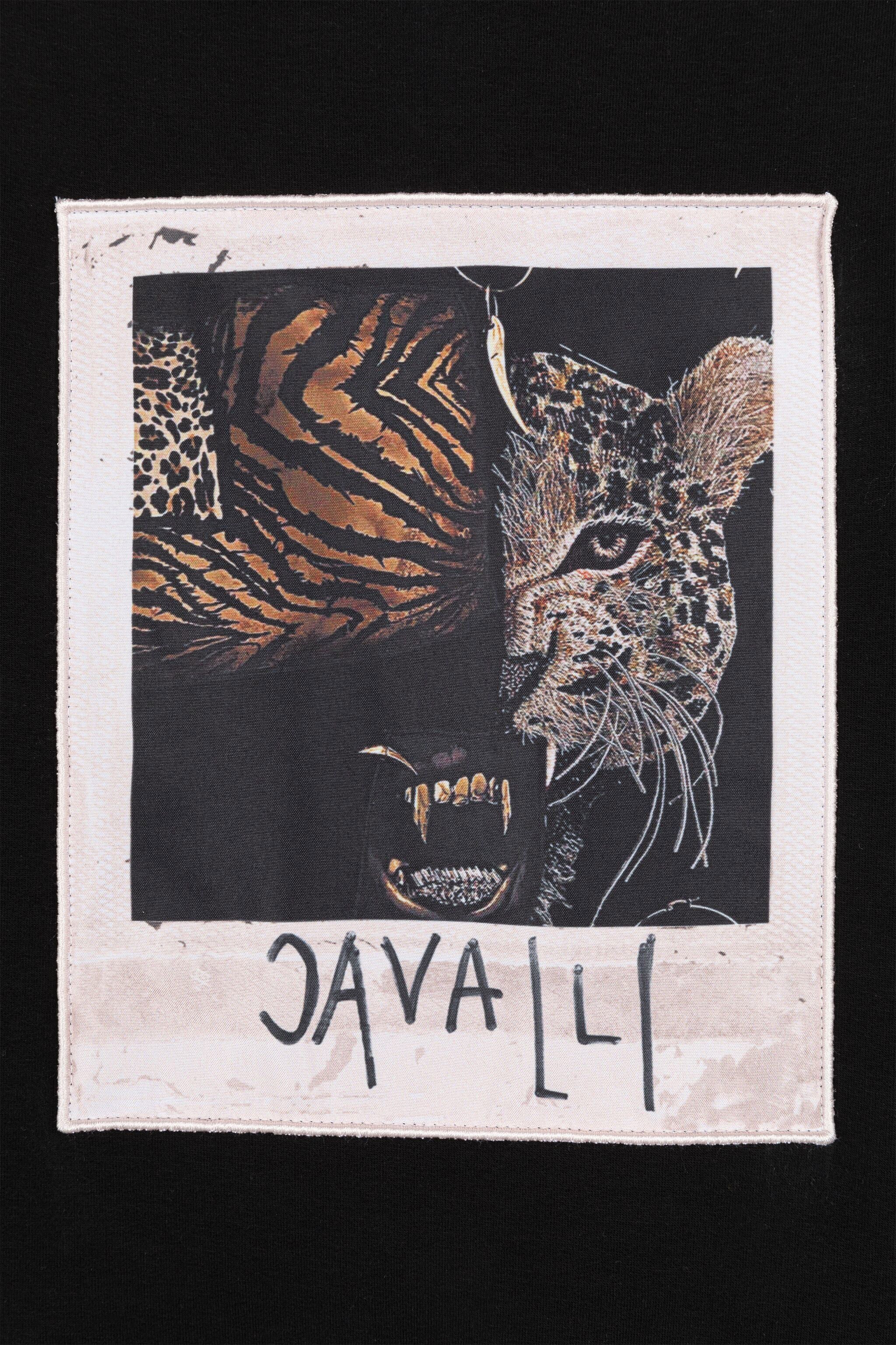 JU Animalier Photograph-Print Appliqué Hoodie JU Animalier Photograph-Print Appliqué Hoodie Black OJT938-ISA2J