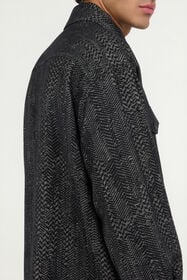 JC Cotton and Wool Zip Overshirt BLACK VFT122-VF188
