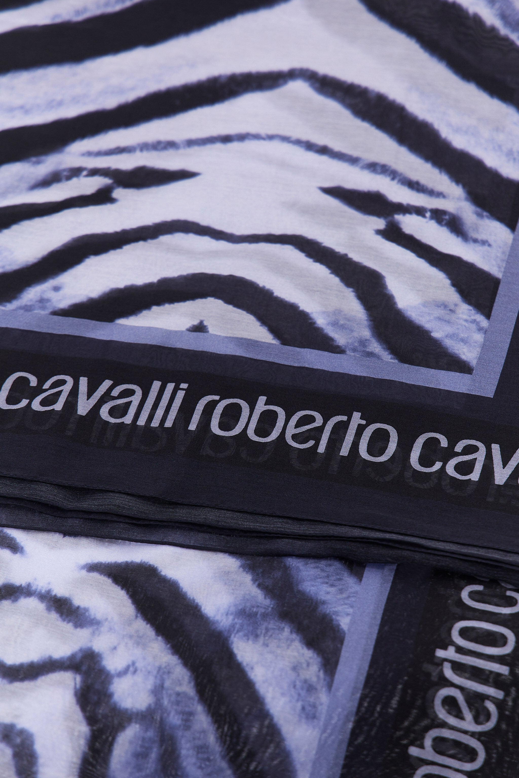 RC Roberto Cavalli Stole with Zebra print RC Roberto Cavalli Stole with Zebra print Dark blue SYI00D-1SL59