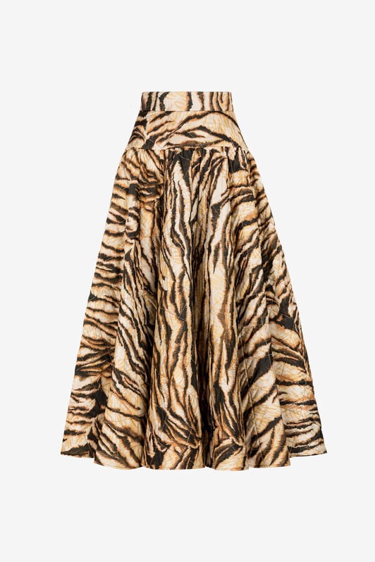 RC Rock mit Steppmuster und Tiger-Print RC Rock mit Steppmuster und Tiger-Print NATURALE RKR311-RYH36