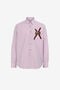 RC Camicia gessata con applicazione Animalier Patchwork RC Camicia gessata con applicazione Animalier Patchwork WHITE/BURGUNDY ORT743-CH088