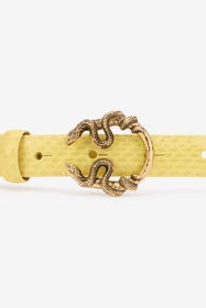 RC Ceinture Jaune En Cuir Avec Boucle Serpent YELLOW WKC002-PA001