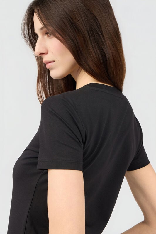JC T-Shirt Nera con Logo BLACK/GOLD Q61459-Q0362