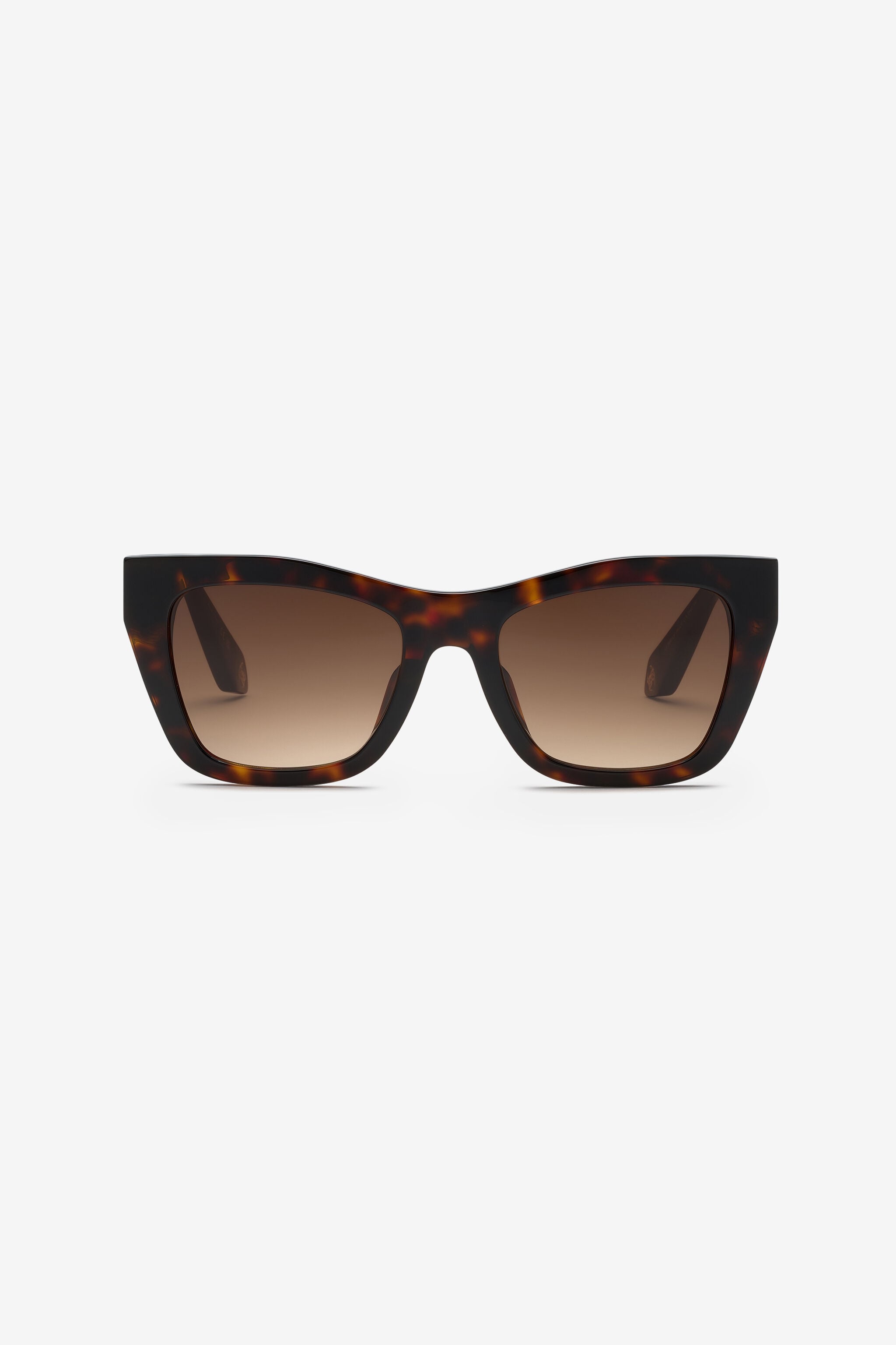 RC Lunettes de soleil géométriques avec branches effet écailles RC Lunettes de soleil géométriques avec branches effet écailles SHINY BROWN/YELLOW H UALD13-ID208