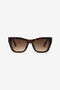 RC Lunettes de soleil géométriques avec branches effet écailles RC Lunettes de soleil géométriques avec branches effet écailles SHINY BROWN/YELLOW H UALD13-ID208