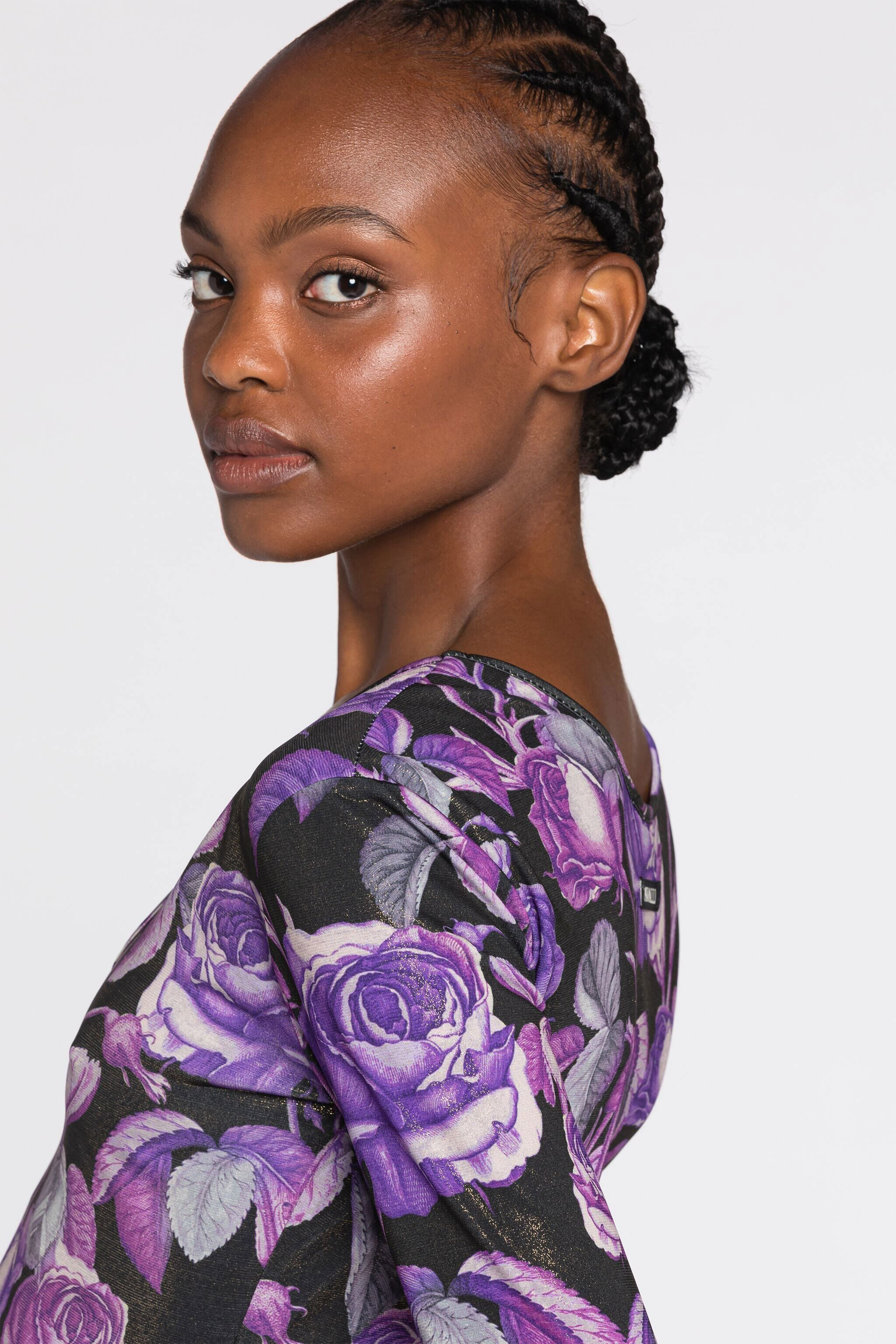 RC Rose-Print Dress RC Rose-Print Dress Purple PQT10B-LNF03