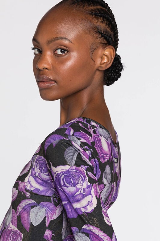 RC Rose-Print Dress RC Rose-Print Dress Purple PQT10B-LNF03