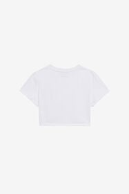RC Top Crop in Cotone con Tigri WHITE WQT63B-JD028