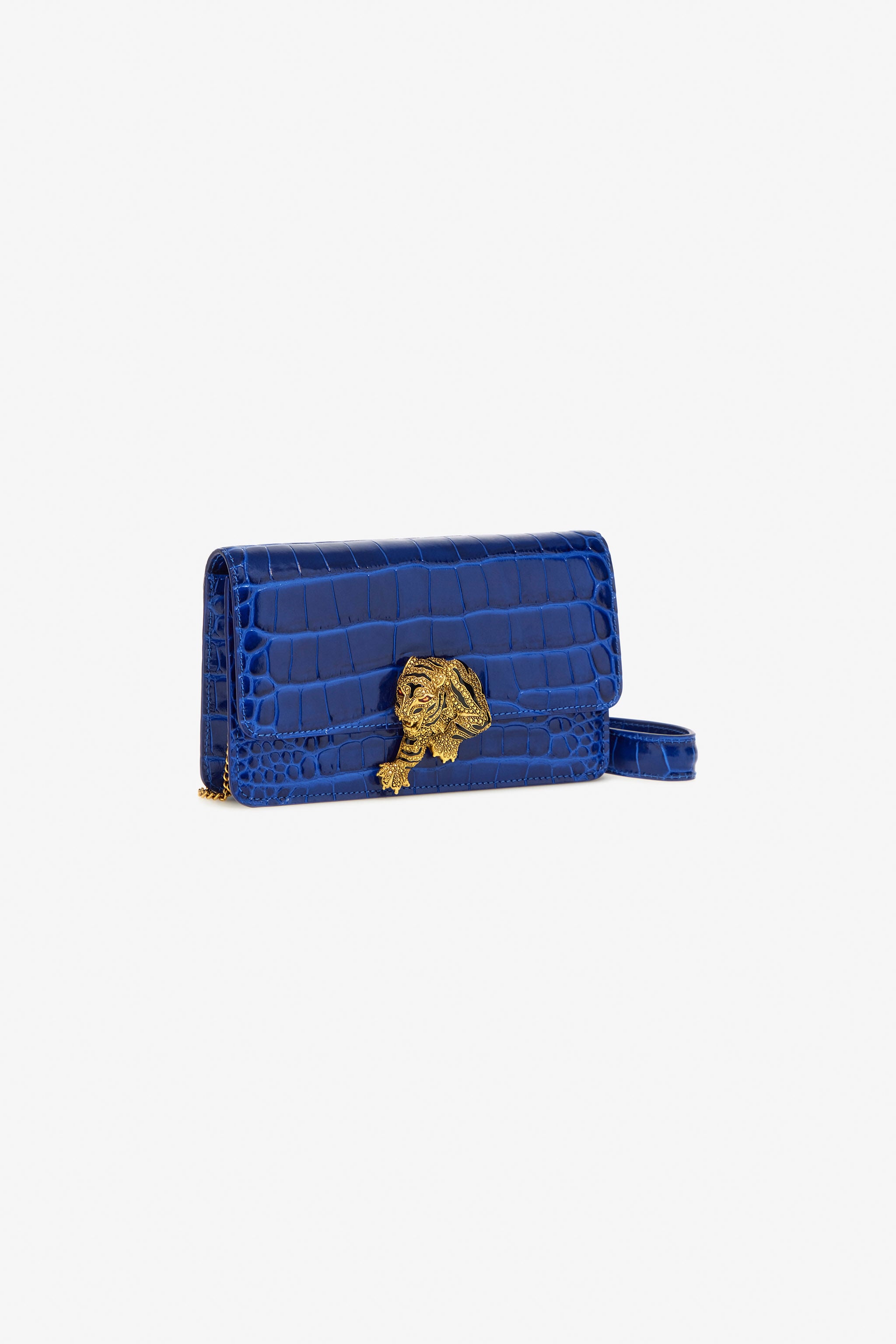 RC Crocodile-Embossed Shoulder Bag RC Crocodile-Embossed Shoulder Bag Blue TKB023-PZ975