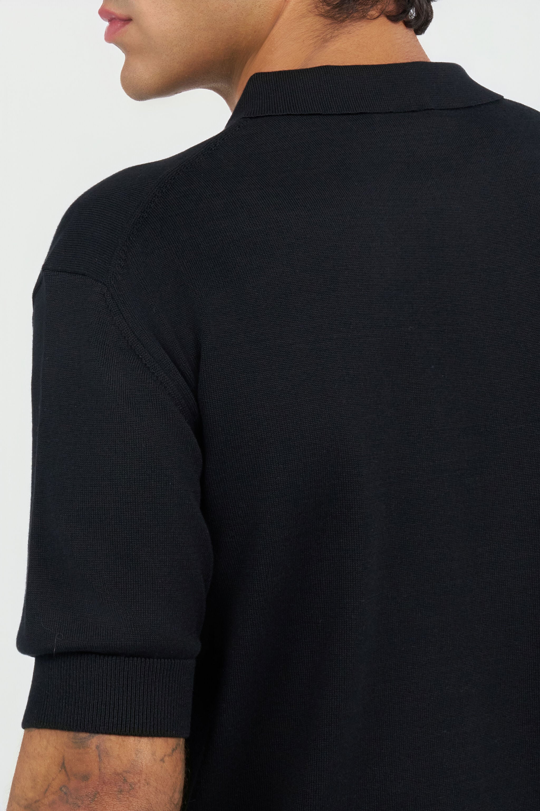 RC Cotton polo Black UMM642-WH003
