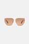 RC Sunglasses with wide shape front, metal fangs embellishment RC Sunglasses with wide shape front, metal fangs embellishment Brown ALD026-ID184