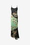 RC Kimono Print Silk Dress RC Kimono Print Silk Dress GREEN/BLACK XQT140-RYT25