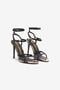 JC Strappy Tiger Skin Sandals JC Strappy Tiger Skin Sandals Black UFS054-UF376