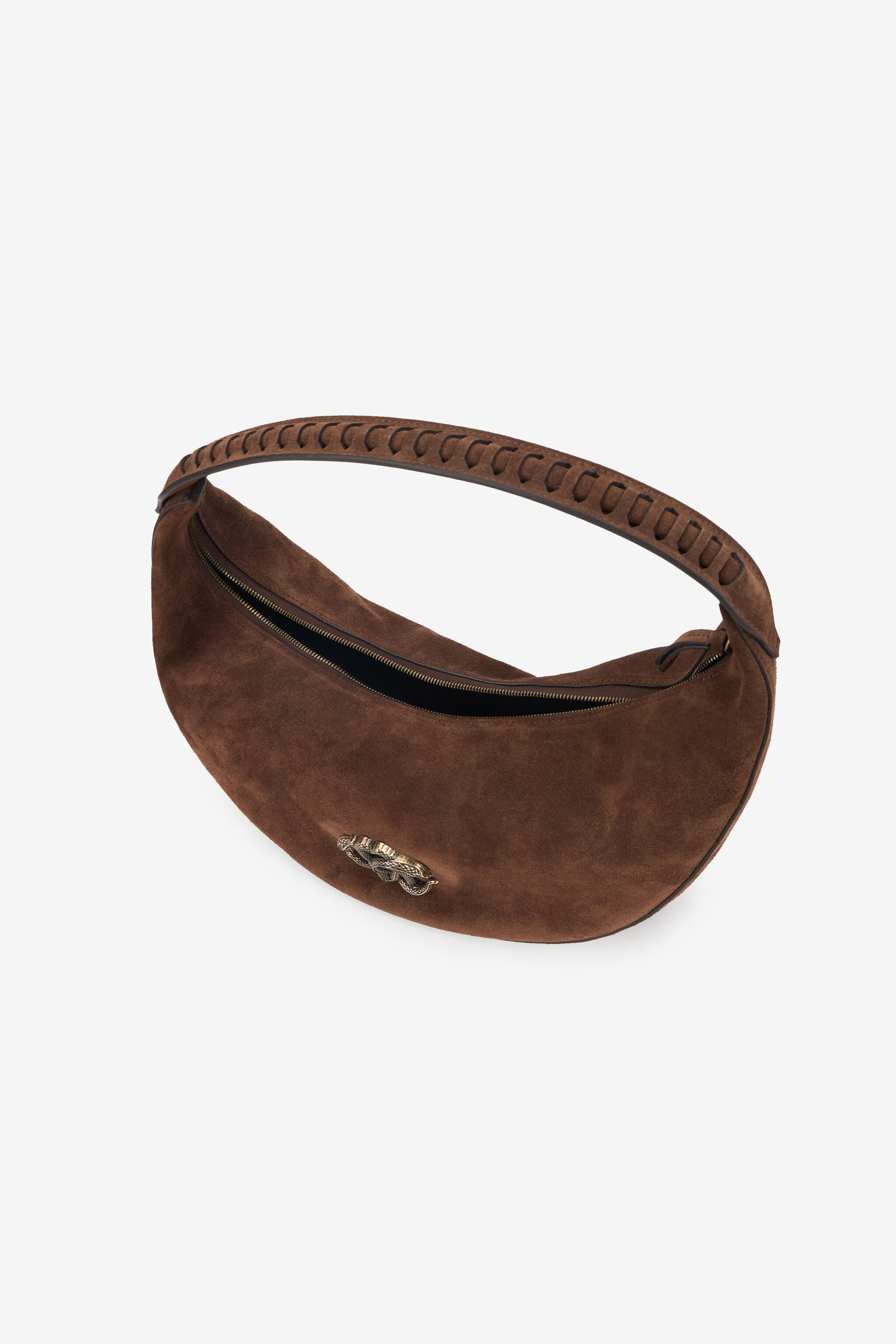 RC Brown Soft Shoulder Bag With RC Monogram RC Brown Soft Shoulder Bag With RC Monogram CHOCOLATE TOB00B-PZ563