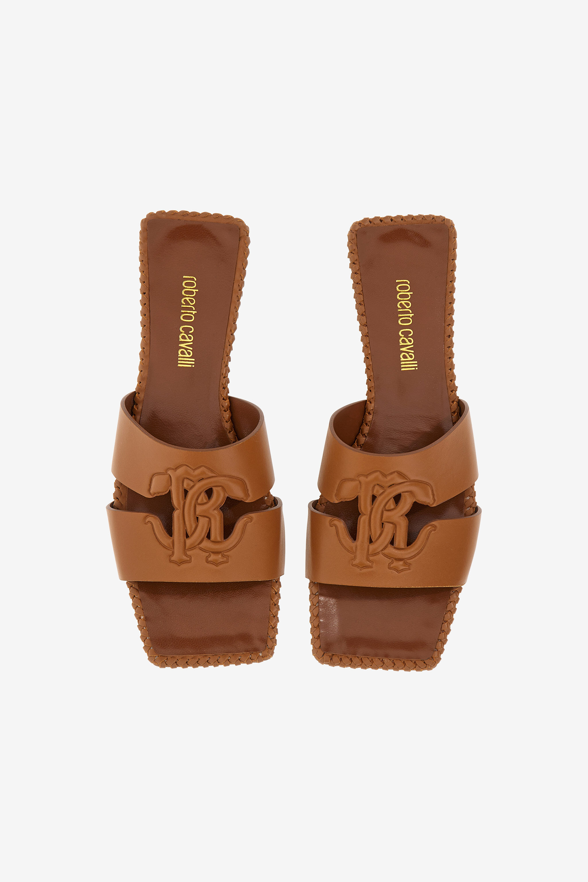 RC Flat sandals with RC logo RC Flat sandals with RC logo Brown SKS018-PZ172