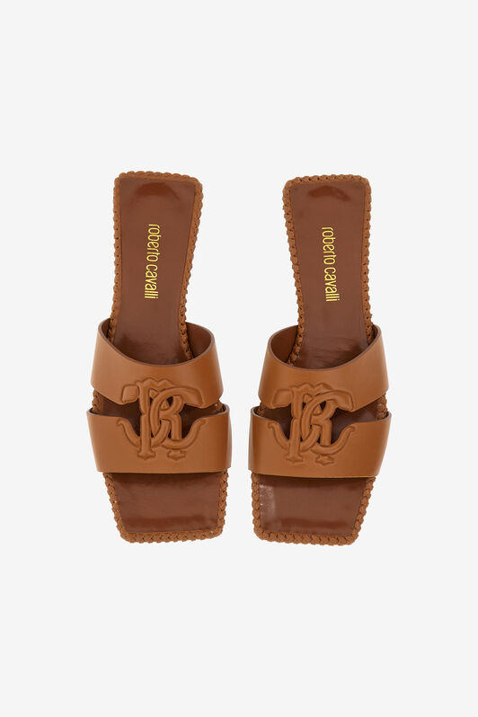 RC Flat sandals with RC logo RC Flat sandals with RC logo Brown SKS018-PZ172