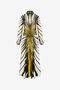 RC Ray Of Gold Imprimé Robe Midi En Soie Or TKT110-4QM33