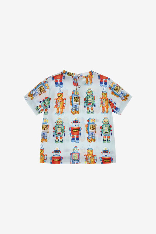 JU Bedrucktes T-Shirt JU Bedrucktes T-Shirt Hellblau SJT611-JFI71