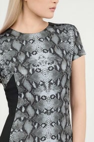 RC Snake Print Midi Dress PYTHON/BLACK QOT10B-5SR25
