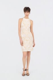 RC Ornamental White Print Dress WHITE WQT153-6CR36