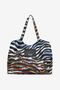 JC Borsa mare con stampa Zebra e patch logo JC Borsa mare con stampa Zebra e patch logo Bleu clair/Noir SFB176-SF671