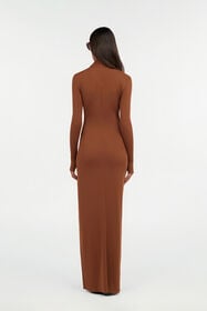 JC Abito Maxi Marrone Con Scollo Intrecciato BRUNETTE VFT283-VF433