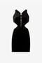 RC Panther-plaque cut-out mini dress RC Panther-plaque cut-out mini dress Black QKT148-VL067