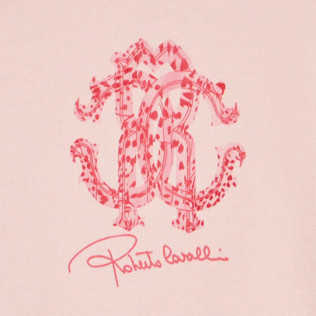 JU Sweatshirt With RC Monogram And Cheetah Skin JU Sweatshirt With RC Monogram And Cheetah Skin Pink UJT662-CF050