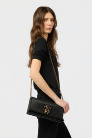 RC Leather Mini Bag with Shoulder Strap BLACK ROB00H-PZA97