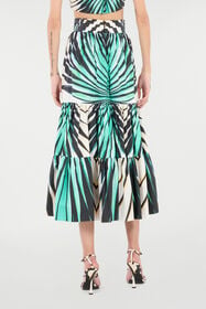 RC Ray Of Sea Print Cotton Midi Skirt Light blue VKT300-RLM33