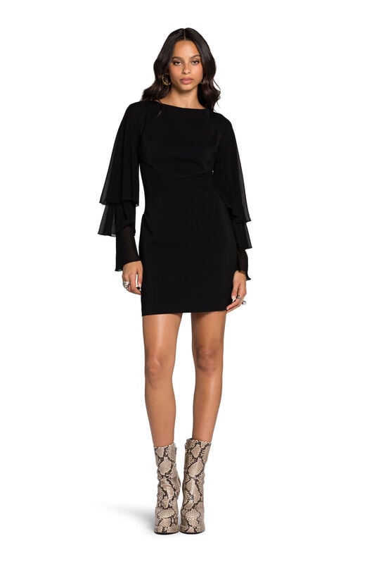RC Open-back panelled minidress Black KOT10D-KZ001