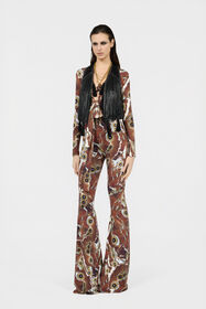 RC Mini Butterfly Print Jumpsuit BROWN XQT117-LNT27