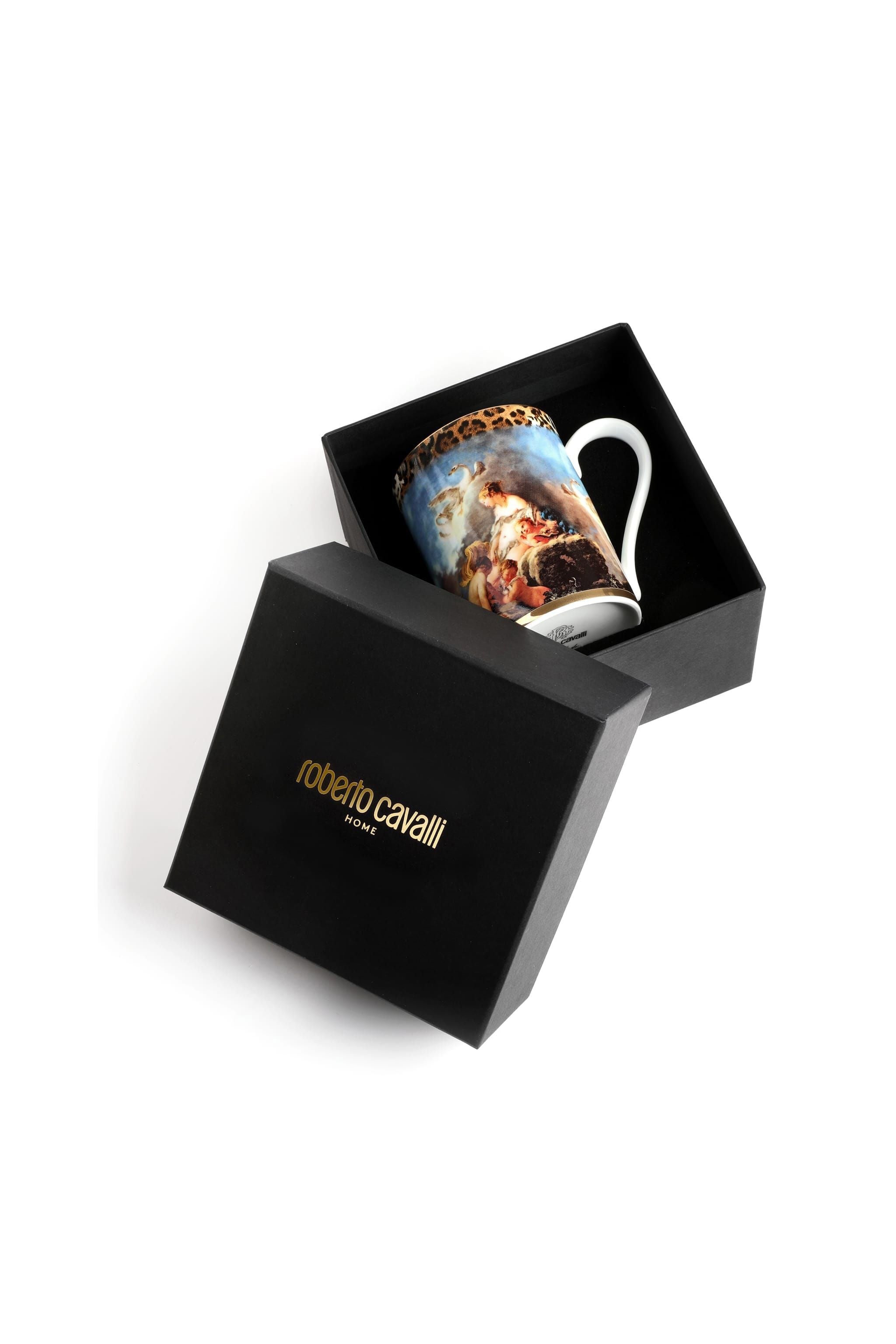 HO Becher aus feinem Knochenporzellan mit Wild Leda-Aufdruck. HO Becher aus feinem Knochenporzellan mit Wild Leda-Aufdruck. VARIANTE UNICA QALA03-IA003