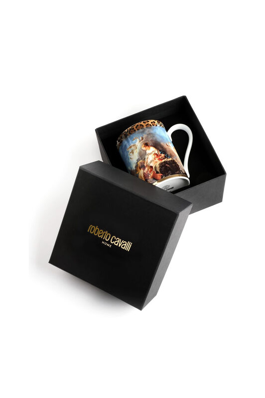 HO Becher aus feinem Knochenporzellan mit Wild Leda-Aufdruck. HO Becher aus feinem Knochenporzellan mit Wild Leda-Aufdruck. VARIANTE UNICA QALA03-IA003