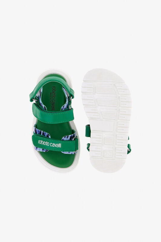 JU RC Logo Sandals JU RC Logo Sandals GREEN/JAGUAR/DARKBLU SJS02D-PZJ02
