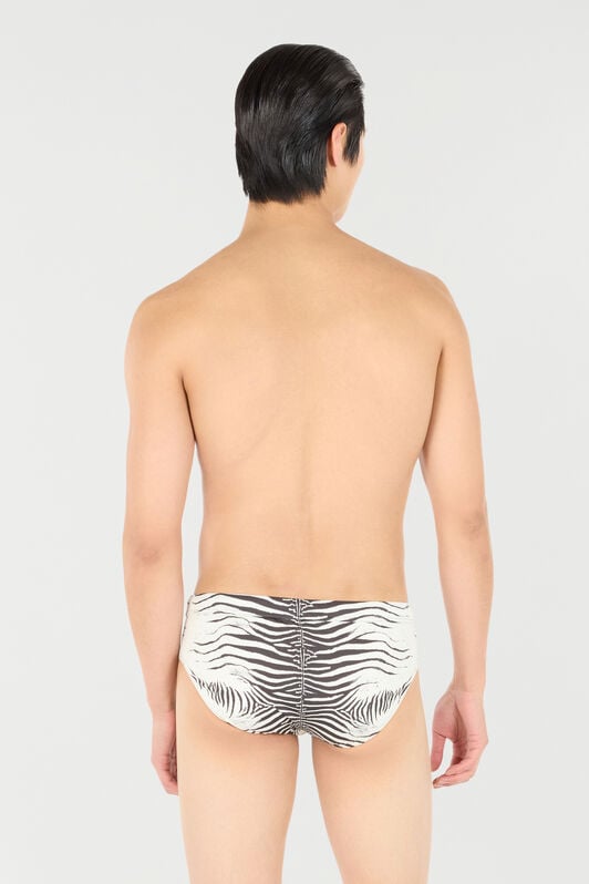 RC Zebra-Print Swim Briefs RC Zebra-Print Swim Briefs Black/White URH01M-LNN49