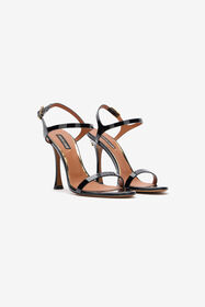 RC Sandale En Cuir Verni Noir Avec Monogram RC Noir UWS022-PZV00