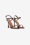 RC Sandale En Cuir Verni Noir Avec Monogram RC RC Sandale En Cuir Verni Noir Avec Monogram RC Noir UWS022-PZV00