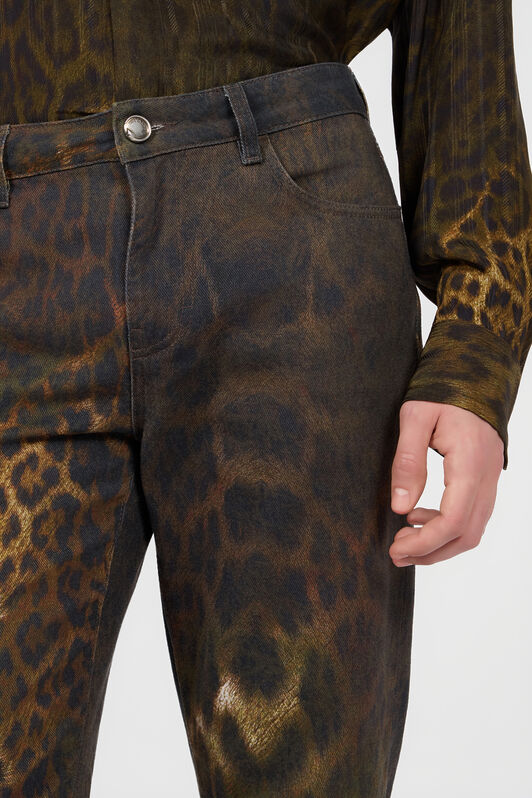 RC Cotton denim trousers with Jaguar print RC Cotton denim trousers with Jaguar print DARK GREEN/BLACK XNJ201-EAI31